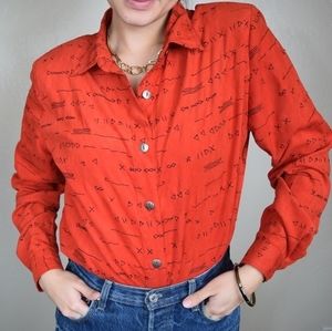 VINTAGE ERIN LONDON BUTTON DOWN BLOUSE⭐
